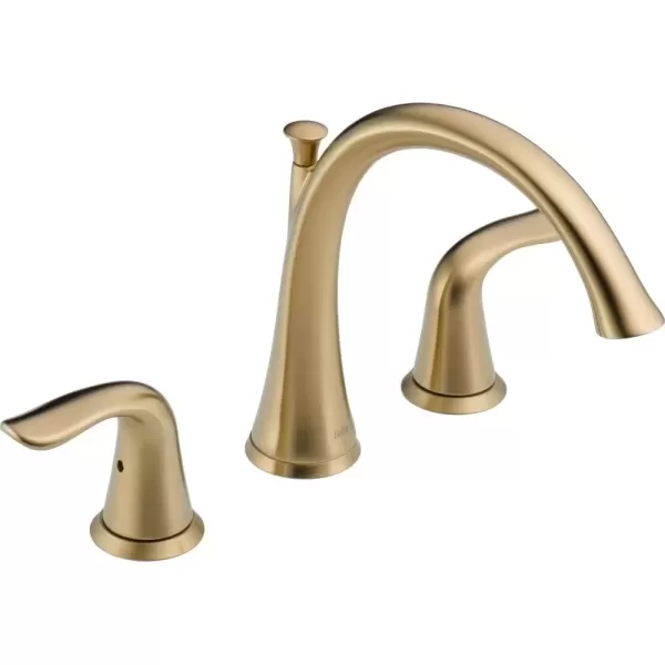 imageDelta Faucet Lahara 2Handle Widespread Roman Tub Faucet Gold Tub Faucet Roman Bathtub Faucet Delta Roman Tub Faucet Tub Filler Champagne Bronze T2738CZChampagne Bronze