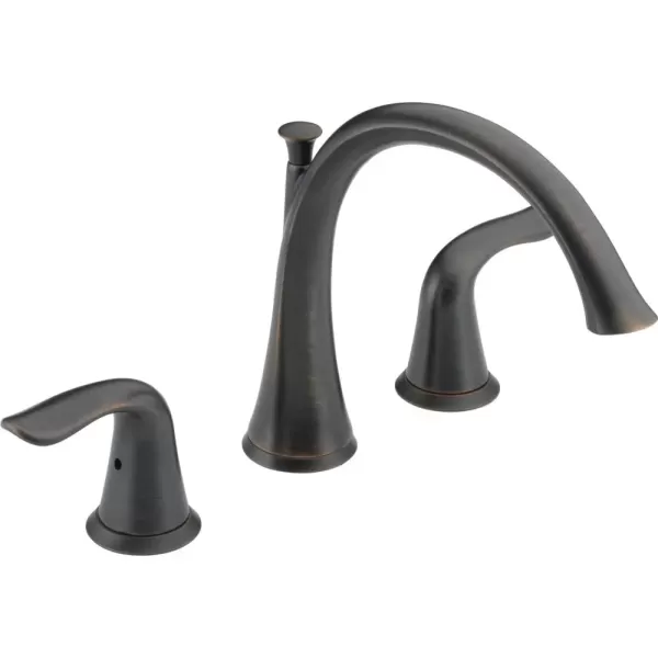imageDelta Faucet Lahara 2Handle Widespread Roman Tub Faucet Gold Tub Faucet Roman Bathtub Faucet Delta Roman Tub Faucet Tub Filler Champagne Bronze T2738CZVenetian Bronze