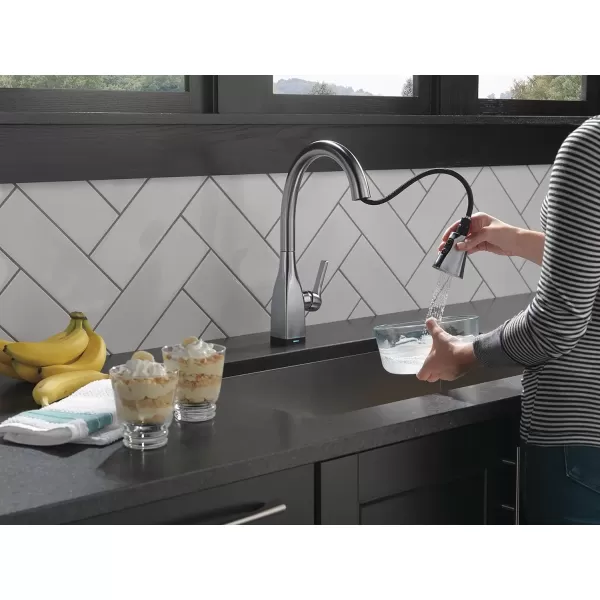 imageDelta Faucet Mateo Touch Kitchen Faucet Brushed Nickel Kitchen Faucets with Pull Down Sprayer Kitchen Sink Faucet Touch Faucet for Kitchen Sink Touch2O Technology Arctic Stainless 9183TARDSTArctic Stainless