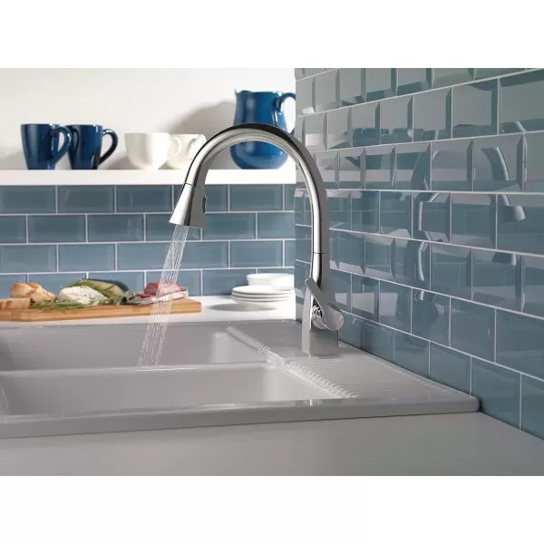 imageDelta Faucet Mateo Touch Kitchen Faucet Brushed Nickel Kitchen Faucets with Pull Down Sprayer Kitchen Sink Faucet Touch Faucet for Kitchen Sink Touch2O Technology Arctic Stainless 9183TARDSTChrome