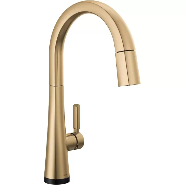 imageDelta Faucet Monrovia Gold Kitchen Faucet Touch Touch Kitchen Faucets with Pull Down Sprayer Kitchen Sink Faucet Delta Touch2O Technology Lumicoat Champagne Bronze 9191TCZPRDST