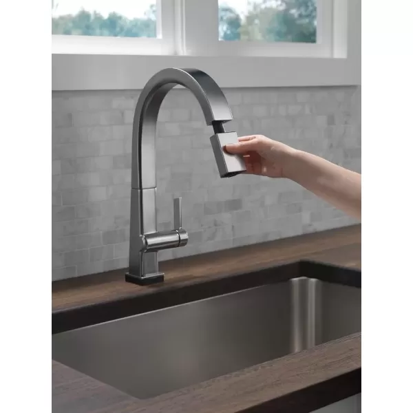 imageDelta Faucet Pivotal Touch Kitchen Faucet Brushed Nickel Kitchen Faucets with Pull Down Sprayer Kitchen Sink Faucet Touch Faucet for Kitchen Sink Touch2O Technology Arctic Stainless 9193TARDSTArctic Stainless