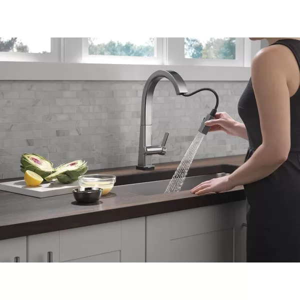 imageDelta Faucet Pivotal Touch Kitchen Faucet Brushed Nickel Kitchen Faucets with Pull Down Sprayer Kitchen Sink Faucet Touch Faucet for Kitchen Sink Touch2O Technology Arctic Stainless 9193TARDSTArctic Stainless