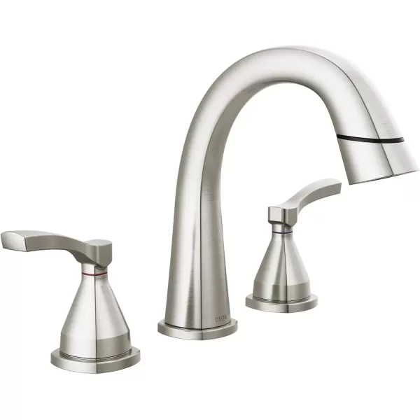 imageDelta Faucet Stryke Pull Down Bathroom Faucet Bathroom Pull Out Faucet Brushed Nickel Widespread Bathroom Faucet 3 Hole Bathroom Sink Faucet with Magnetic Dock Lumicoat Stainless 35775SSPDPRDST