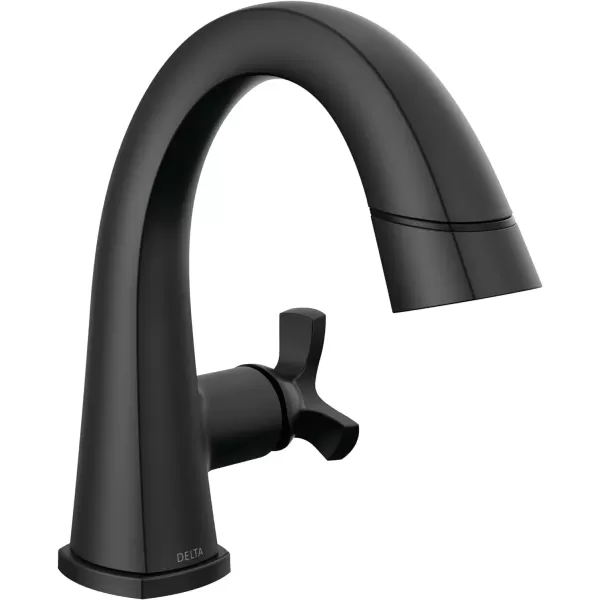 imageDelta Faucet Stryke Pull Down Bathroom Faucet Bathroom Pull Out Faucet Gold Single Hole Bathroom Faucet with Pull Down Sprayer Bathroom Sink Faucet Lumicoat Champagne Bronze 577CZPDPRDSTMatte Black