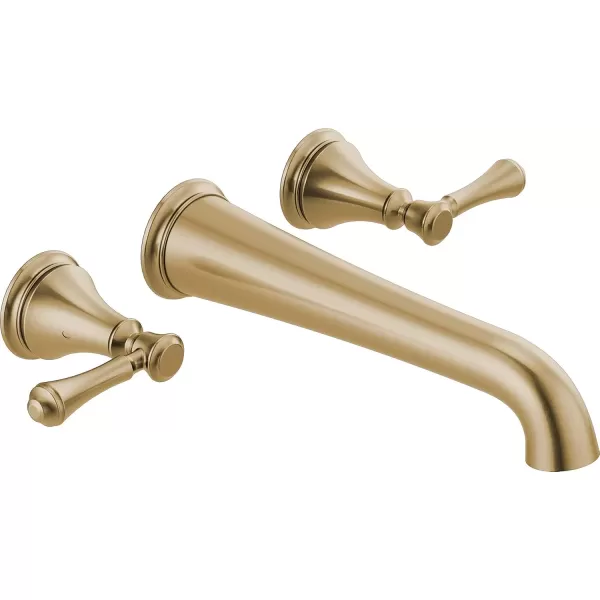 imageDelta Faucet Traditional WallMounted Tub Filler  T5797WL  Classic Bathtub Faucet ampamp Handles  Bathroom Fixtures  Chrome Valve Sold SeparatelyChampagne Bronze