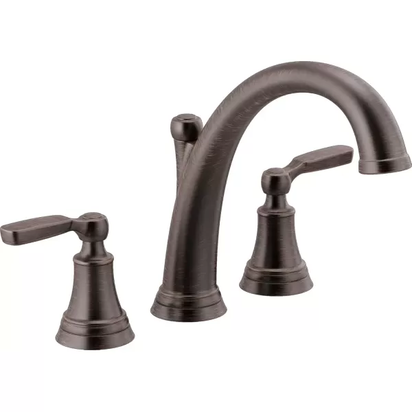 imageDelta Faucet Woodhurst Roman Tub Faucet  T2732RB  Classic Bathtub Handles ampamp Faucet  Bathroom Fixtures  Venetian Bronze Valve Sold SeparatelyVenetian Bronze