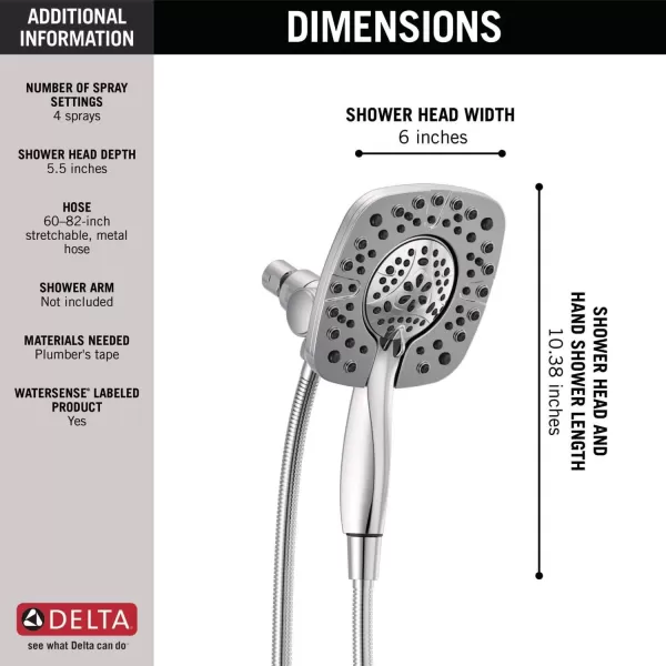 imageDELTA 58498RB 4 Setting 2in1 Combo Hand Shower Venetian BronzeChrome