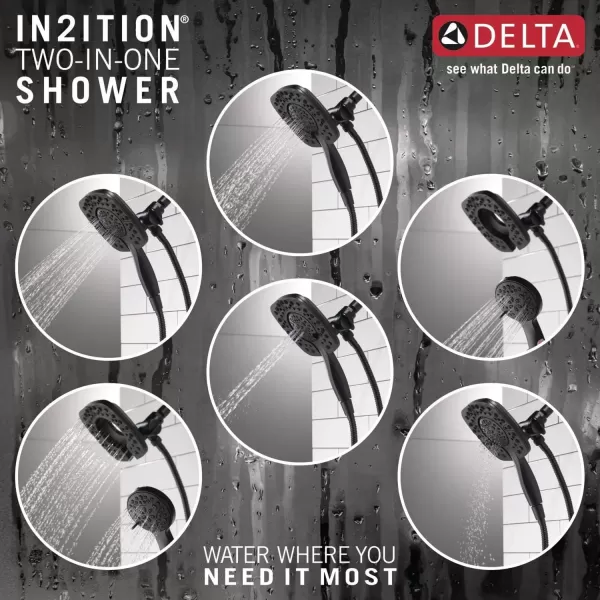 imageDELTA 58498RB 4 Setting 2in1 Combo Hand Shower Venetian BronzeMatte Black