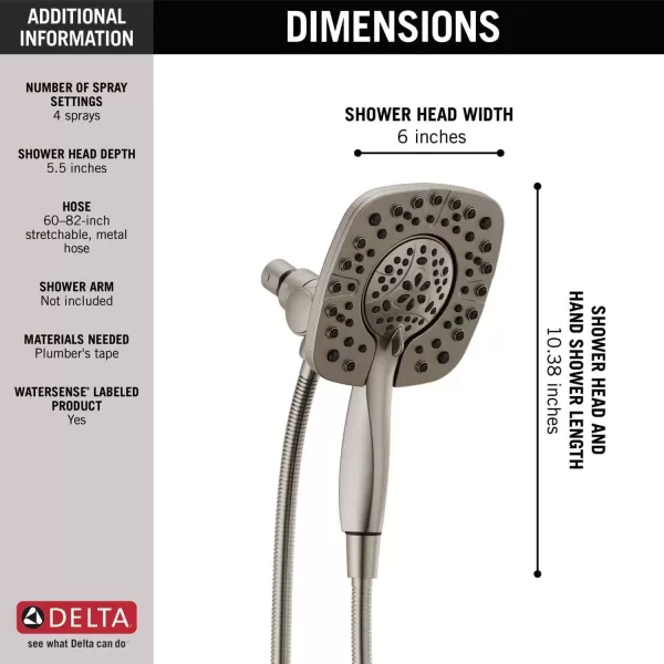 imageDELTA 58498RB 4 Setting 2in1 Combo Hand Shower Venetian BronzeStainless