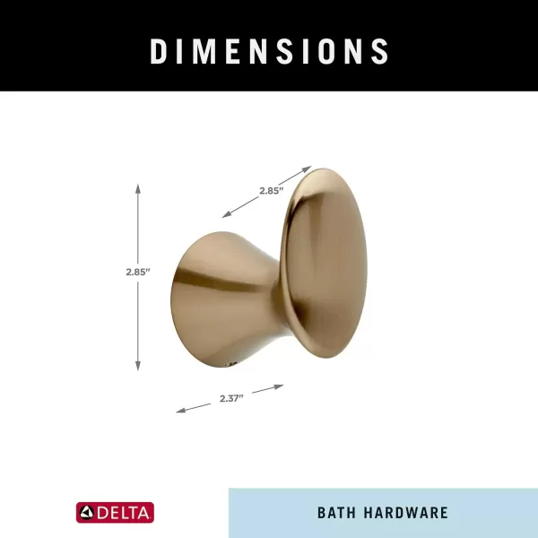 imageDELTA 73835SS Lahara Towel Robe Hook Brilliance Stainless SteelChampagne Bronze