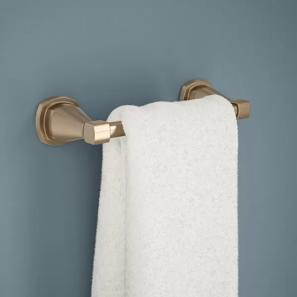 imageDELTA FAUCET 77608CZ Stryke Wall Mounted 8 in Hand Towel Bar in Champagne BronzeChampagne Bronze