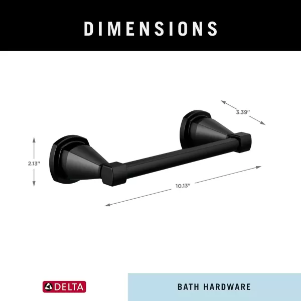 imageDELTA FAUCET 77608CZ Stryke Wall Mounted 8 in Hand Towel Bar in Champagne BronzeMatte Black