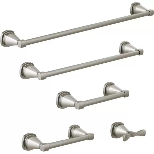 imageDELTA FAUCET 77608CZ Stryke Wall Mounted 8 in Hand Towel Bar in Champagne BronzeStainless