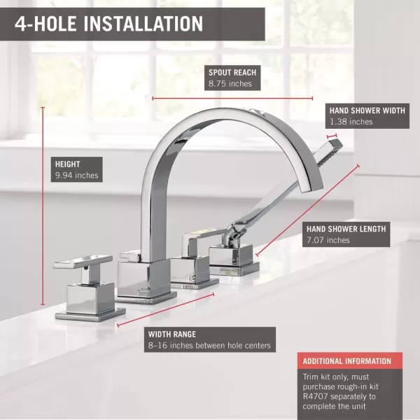 imageDELTA FAUCET T4753 994 x 994 x 994 inches ChromeChrome