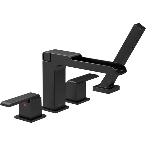 imageDELTA FAUCET T4768BL Ara DeckMount with Diverter Matte Black
