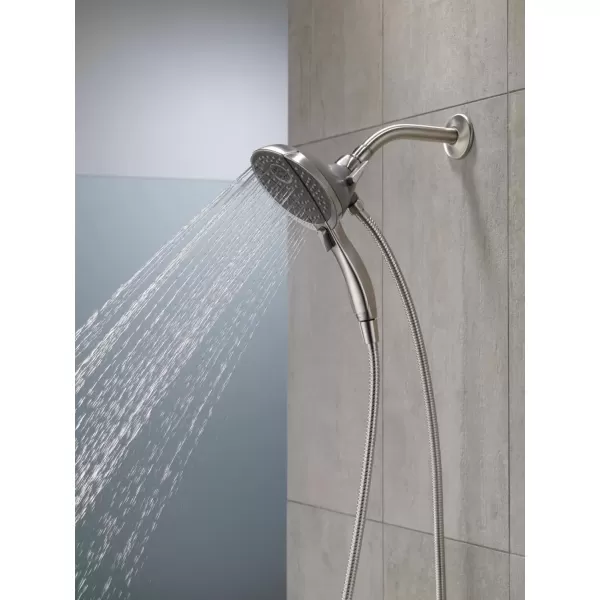 imageDelta Faucet 4Spray In2ition Dual Shower Head with Handheld Spray Brushed Nickel Shower Head with Hose Handheld Shower Heads Showerheads ampamp Handheld Showers Stainless 58467SSChrome