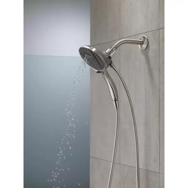 imageDelta Faucet 4Spray In2ition Dual Shower Head with Handheld Spray Brushed Nickel Shower Head with Hose Handheld Shower Heads Showerheads ampamp Handheld Showers Stainless 58467SSChrome