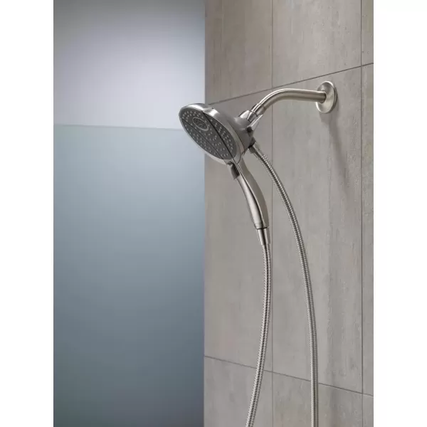 imageDelta Faucet 4Spray In2ition Dual Shower Head with Handheld Spray Brushed Nickel Shower Head with Hose Handheld Shower Heads Showerheads ampamp Handheld Showers Stainless 58467SSChrome