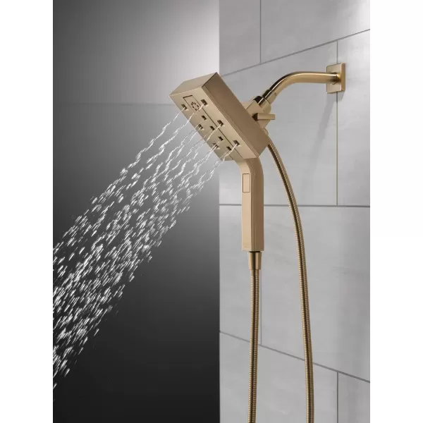 imageDelta Faucet 58473PR25 Universal Showering Combo 25 GPM Water Flow Lumicoat ChromeChampagne Bronze