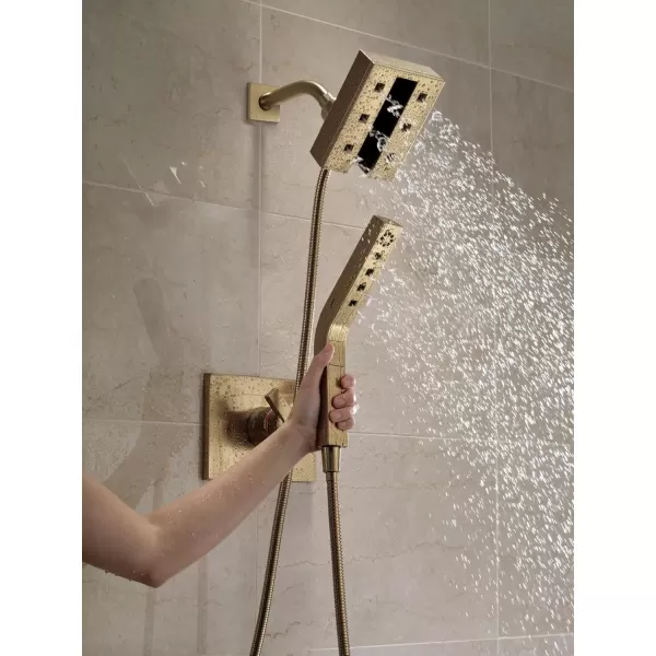 imageDelta Faucet 58473PR25 Universal Showering Combo 25 GPM Water Flow Lumicoat ChromeChampagne Bronze