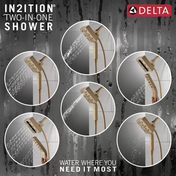 imageDelta Faucet 58473PR25 Universal Showering Combo 25 GPM Water Flow Lumicoat ChromeChampagne Bronze