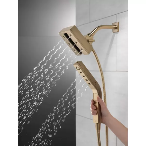 imageDelta Faucet 58473PR25 Universal Showering Combo 25 GPM Water Flow Lumicoat ChromeChampagne Bronze