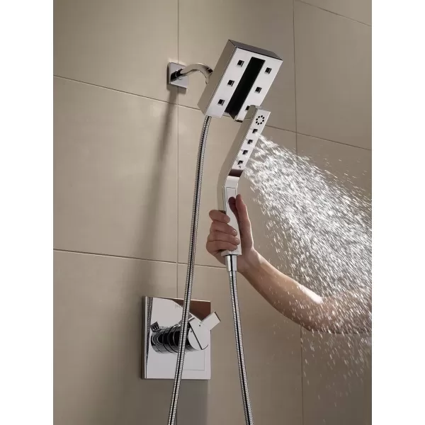 imageDelta Faucet 58473PR25 Universal Showering Combo 25 GPM Water Flow Lumicoat ChromeChrome