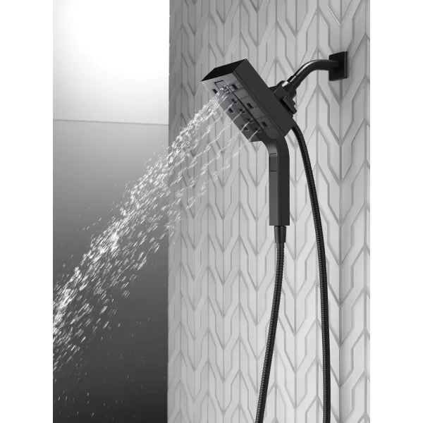 imageDelta Faucet 58473PR25 Universal Showering Combo 25 GPM Water Flow Lumicoat ChromeMatte Black