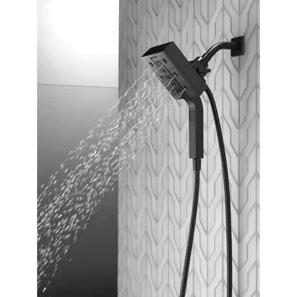 imageDelta Faucet 58473PR25 Universal Showering Combo 25 GPM Water Flow Lumicoat ChromeMatte Black