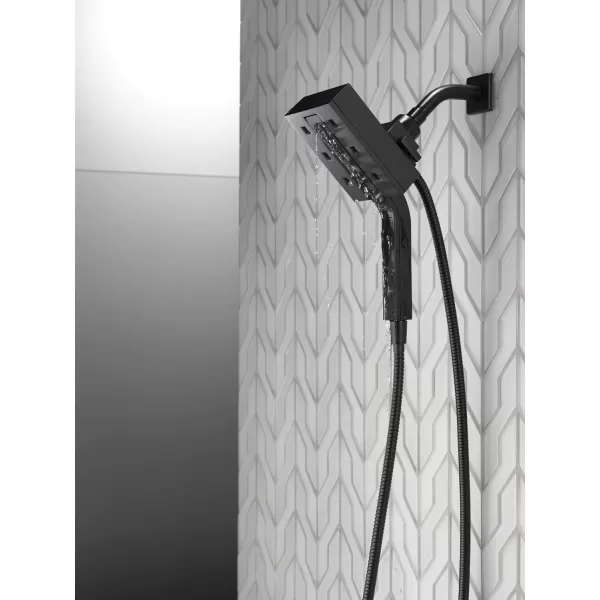 imageDelta Faucet 58473PR25 Universal Showering Combo 25 GPM Water Flow Lumicoat ChromeMatte Black