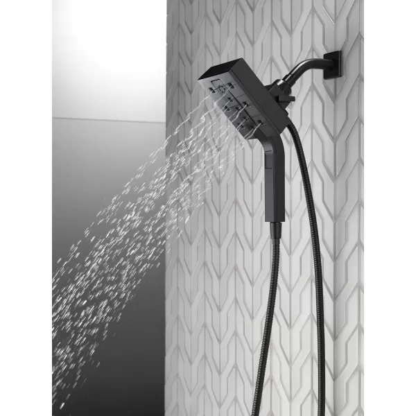 imageDelta Faucet 58473PR25 Universal Showering Combo 25 GPM Water Flow Lumicoat ChromeMatte Black