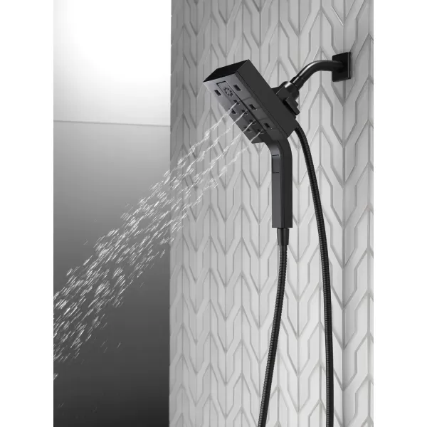 imageDelta Faucet 58473PR25 Universal Showering Combo 25 GPM Water Flow Lumicoat ChromeMatte Black