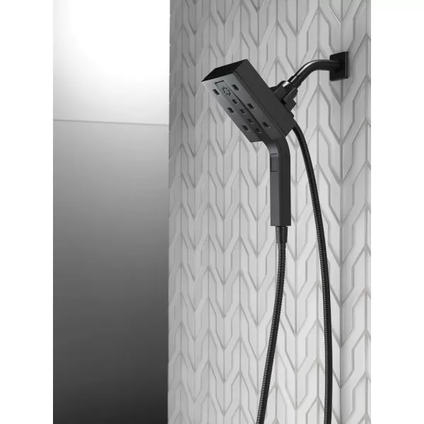 imageDelta Faucet 58473PR25 Universal Showering Combo 25 GPM Water Flow Lumicoat ChromeMatte Black