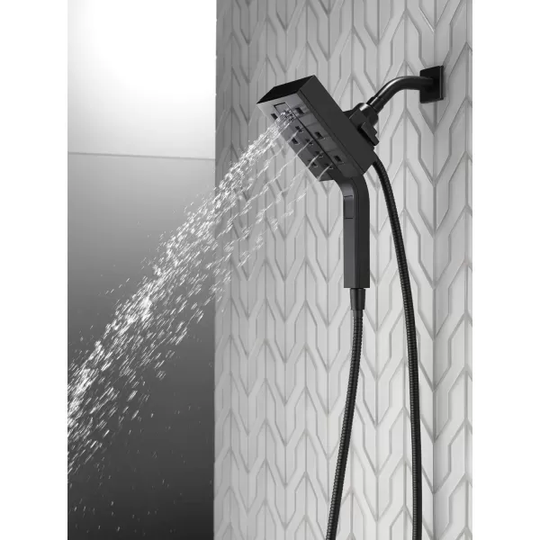 imageDelta Faucet 58473PR25 Universal Showering Combo 25 GPM Water Flow Lumicoat ChromeMatte Black