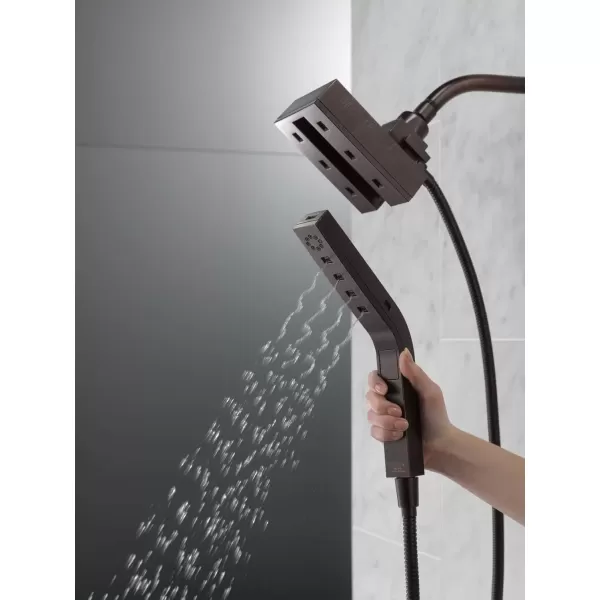 imageDelta Faucet 58473PR25 Universal Showering Combo 25 GPM Water Flow Lumicoat ChromeVenetian Bronze
