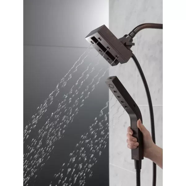 imageDelta Faucet 58473PR25 Universal Showering Combo 25 GPM Water Flow Lumicoat ChromeVenetian Bronze