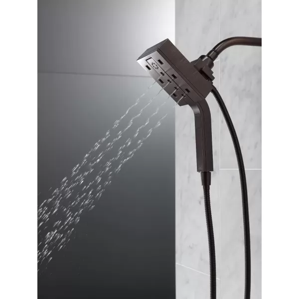 imageDelta Faucet 58473PR25 Universal Showering Combo 25 GPM Water Flow Lumicoat ChromeVenetian Bronze