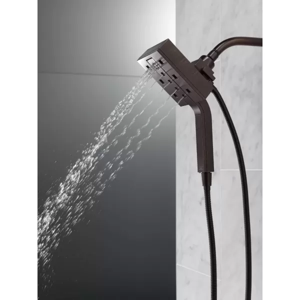 imageDelta Faucet 58473PR25 Universal Showering Combo 25 GPM Water Flow Lumicoat ChromeVenetian Bronze