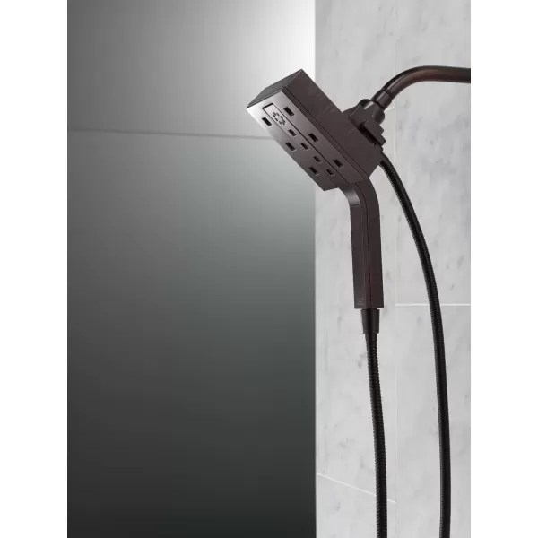 imageDelta Faucet 58473PR25 Universal Showering Combo 25 GPM Water Flow Lumicoat ChromeVenetian Bronze