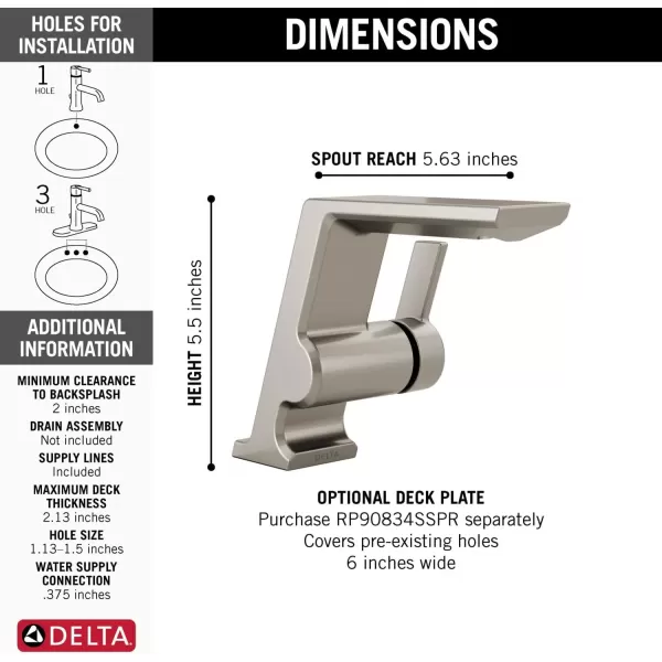 imageDelta Faucet 599SSPRLPUDST Pivotal Bar Faucet Lumicoat Stainless