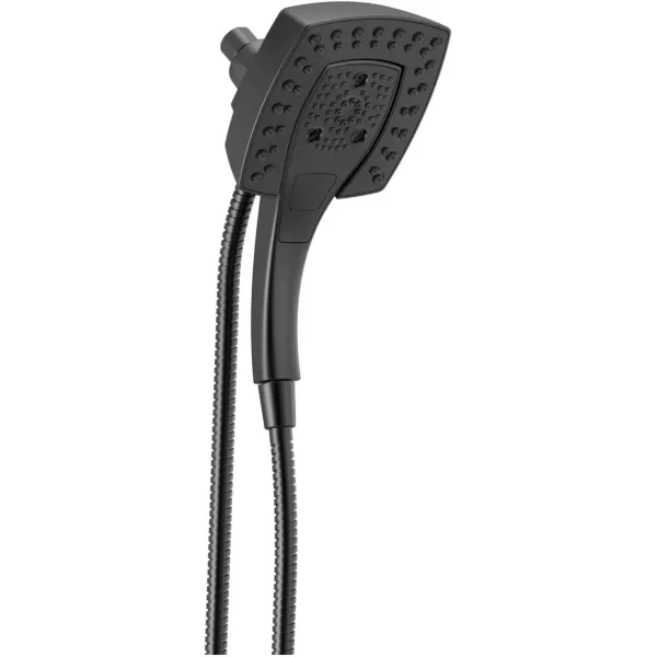 imageDelta Faucet 5Setting In2ition 2in1 Dual Hand Held Shower Head with Hose Black Shower Head Handheld Combo Magnetic Docking Handheld Shower Head 175 GPM Matte Black 58474BLMatte Black
