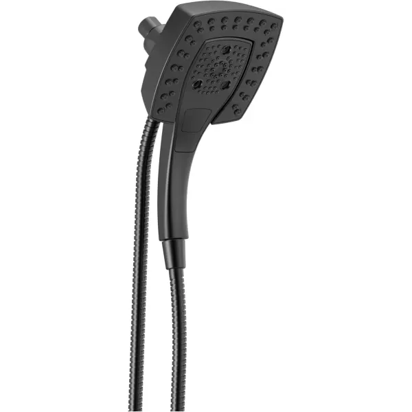 imageDelta Faucet 5Setting In2ition 2in1 Dual Hand Held Shower Head with Hose Black Shower Head Handheld Combo Magnetic Docking Handheld Shower Head 175 GPM Matte Black 58474BLMatte Black