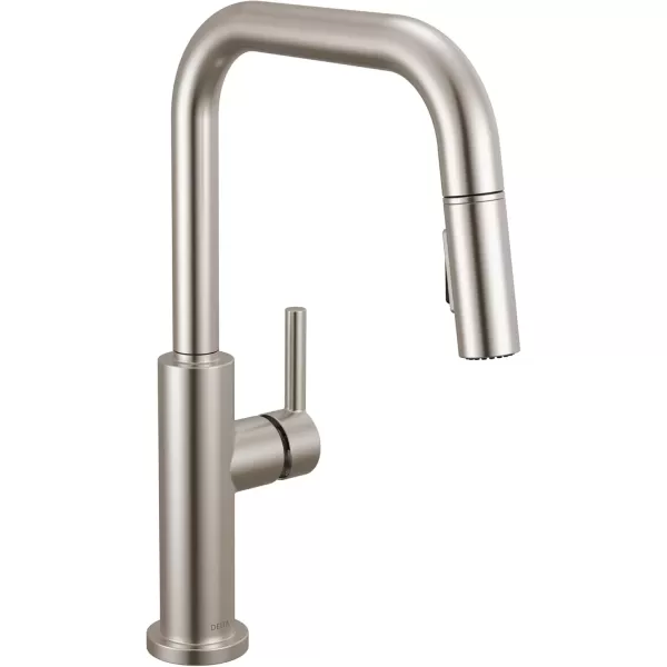 imageDelta Faucet Nicoli USpout Kitchen Faucet with Pull Down Sprayer Champagne Gold Kitchen Sink Faucet Modern Kitchen Faucet Single Hole Kitchen Faucet Champagne Bronze 19868LFCZStainless
