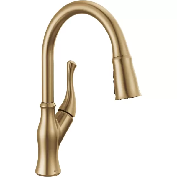 imageDelta Faucet Ophelia Brushed Nickel Faucet with Pull Down Sprayer for Kitchen Sink Magnetic Docking SpotShield Stainless 19888TZSPDSTChampagne Bronze