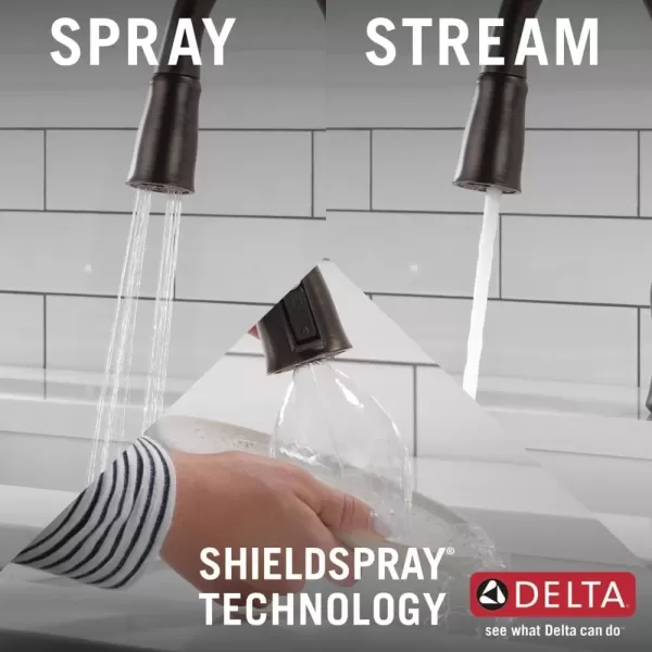 imageDelta Faucet Ophelia Matte Black Kitchen Faucet Touch Touch2O Technology MagnaTite Docking SingleHandle 19888TZBLDSTVenetian Bronze