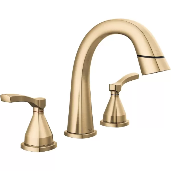 imageDelta Faucet Stryke Pull Down Bathroom Faucet Bathroom Pull Out Faucet Gold Widespread Bathroom Faucet 3 Hole Pull Down Bathroom Sink Faucet Magnet Dock Lumicoat Champagne Bronze 35775CZPDPRDST