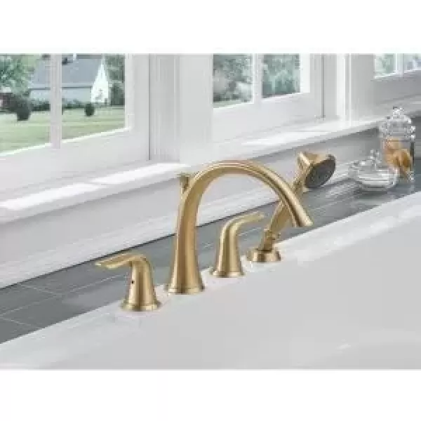 imageDelta Faucet T4738SS Lahara Roman Tub with Handshower Trim Stainless
