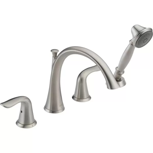 imageDelta Faucet T4738SS Lahara Roman Tub with Handshower Trim Stainless