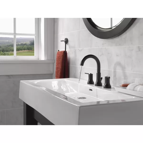 imageDelta Faucet Trinsic Pull Down Bathroom Faucet Bathroom Pull Out Faucet Black Widespread Bathroom Faucet 3 Hole Pull Down Sprayer Bathroom Sink Faucet Magnetic Docking Matte Black 3559BLPDDSTMatte Black
